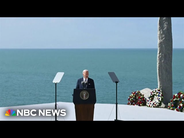 ⁣Biden evokes D-Day heroes in speech about threats to democracy