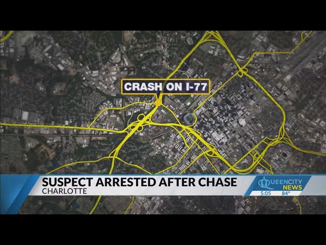 ⁣Suspect leads CMPD on chase with stolen car from north Charlotte