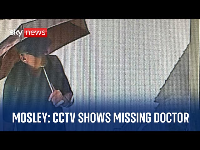 ⁣New CCTV images show last sighting of missing TV doctor