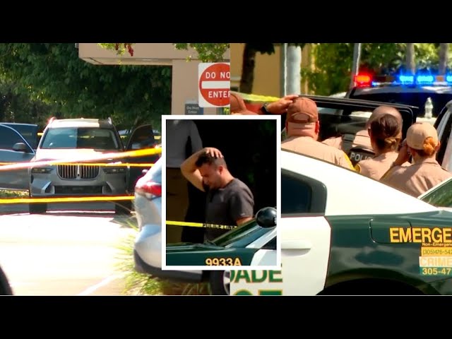 ⁣Hombre asesina a disparos a una mujer y un niño a las afueras de un banco Chase en Kendall