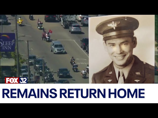 ⁣Remains of Chicago airman shot down in WWII finally return home