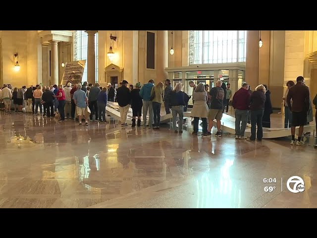 ⁣Community explores Michigan Central Station as tours begin