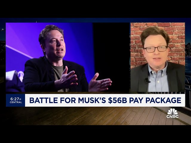 ⁣Battle still rages over Musk's $56 billion Tesla pay package