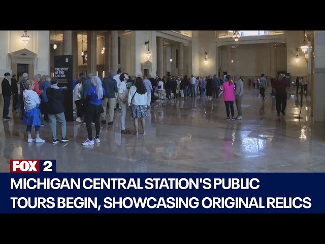 ⁣Michigan Central displays old station relics in renovated building