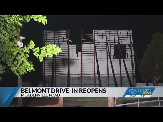 ⁣Family-owned drive-in theater reopens after storm damages