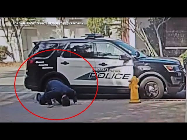 ⁣Video shows 2 Burbank officers 'dumping' homeless man in city of LA