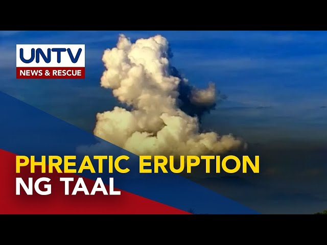 ⁣Phreatic eruption ng Taal, naitala ng PHIVOLCS ngayong araw, June 8