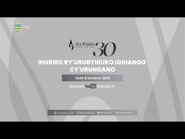 ⁣LIVE: #Kwibuka30: Ihuriro ry'Urubyiruko, Igihango cy'Urungano | 8 Kamena 2024