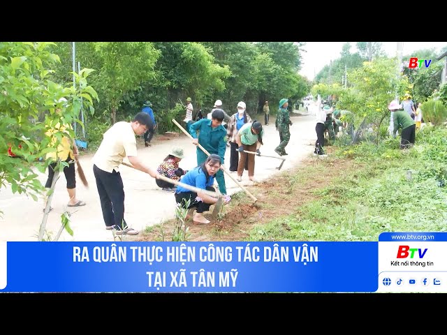 Ra quân thực hiện công tác dân vận tại xã Tân Mỹ