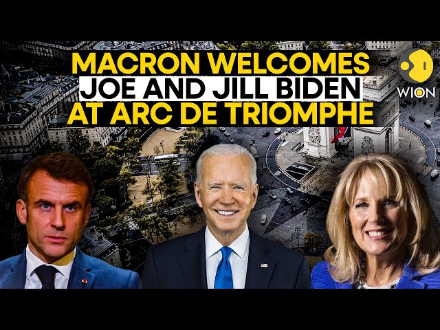 ⁣LIVE: Macron welcomes Joe and Jill Biden at Arc de Triomphe | Macron LIVE | Joe Biden LIVE | WION