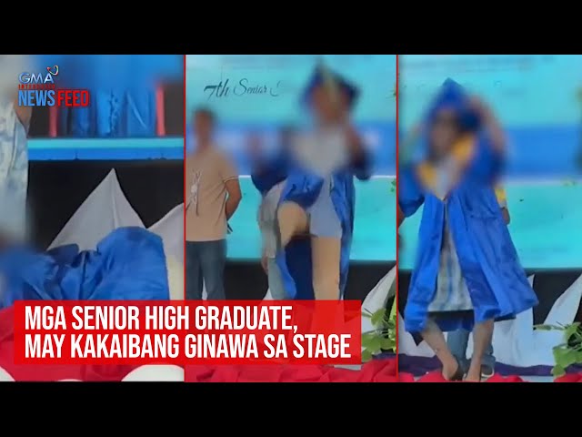 ⁣Mga senior high graduate, may kakaibang ginawa sa stage | GMA Integrated Newsfeed