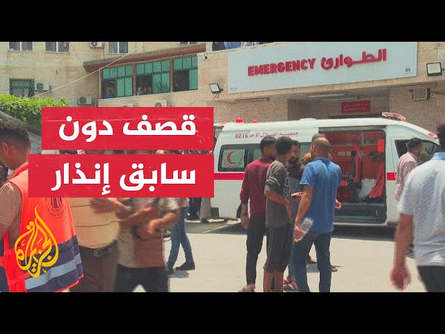 ⁣شهداء في غارات على محيط مستشفى شهداء الأقصى