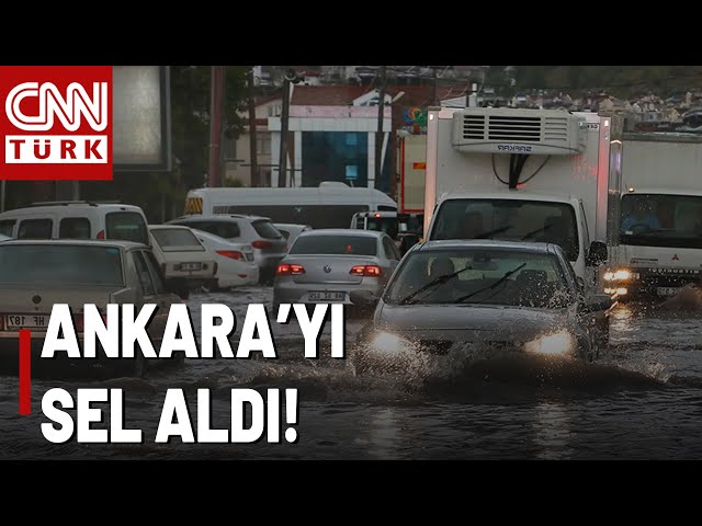 ⁣Ankara'da Araçlar Suya Teslim Oldu! Vatandaşlar Selde Mahsur Kaldı!