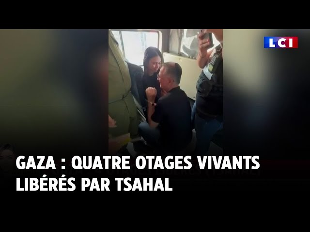 ⁣Gaza : quatre otages vivants libérés par Tsahal