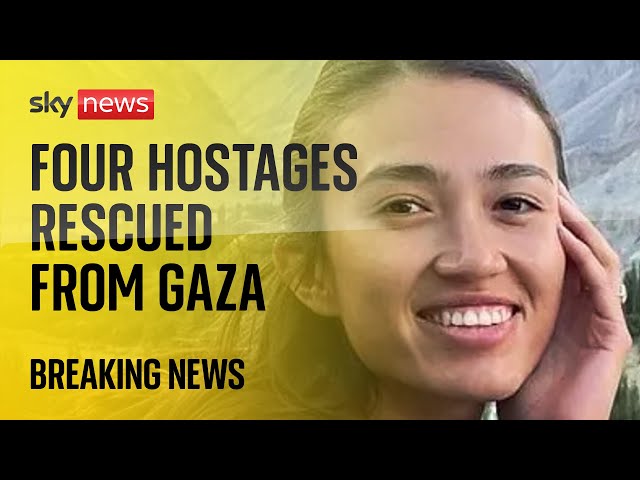 ⁣Israel rescues four hostages from Gaza 'in good medical condition'