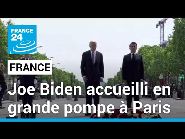 ⁣Joe Biden accueilli en grande pompe à Paris : la flamme du soldat inconnu ravivée • FRANCE 24