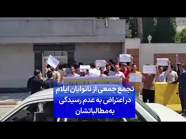 ⁣تجمع جمعی از نانوایان ایلام در اعتراض به عدم رسیدگی به مطالباتشان