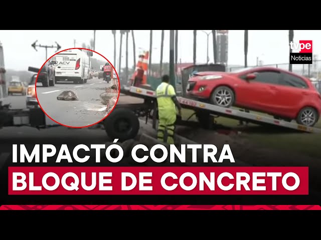 ⁣Surco: accidente vehicular genera tráfico en la Panamericana Sur