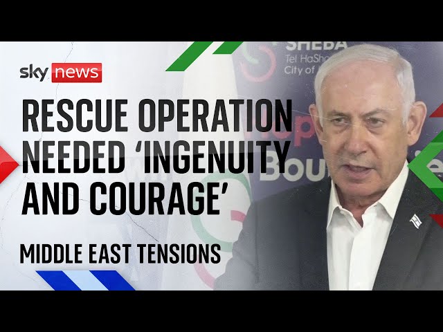 ⁣Israel hostage rescue operation required 'ingenuity and courage' says Benjamin Netanyahu