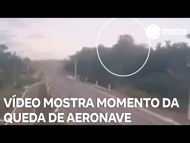 ⁣Vídeo mostra momento da queda da aeronave no Mato Grosso