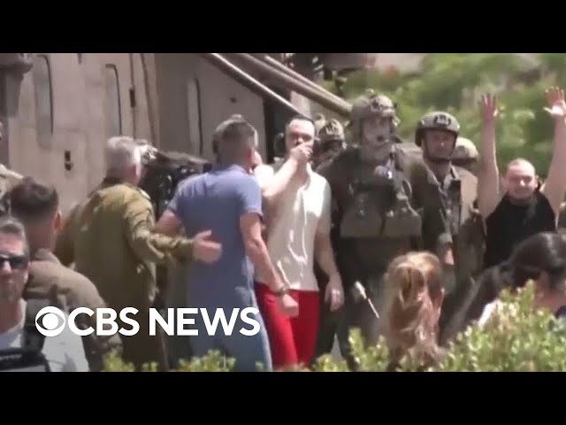 ⁣Israel rescues 4 hostages from Gaza