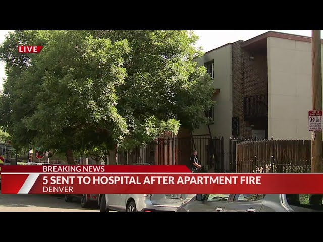 ⁣5 injured in Denver apartment fire