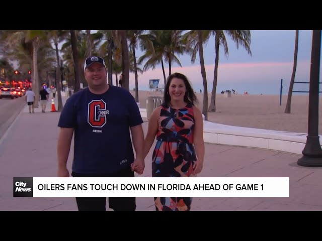 ⁣NHL Stanley Cup Final: Edmonton Oilers fans in Florida for Game 1