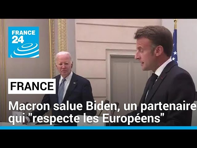 ⁣Emmanuel Macron salue chez Joe Biden la "loyauté" d'un partenaire qui "respecte 