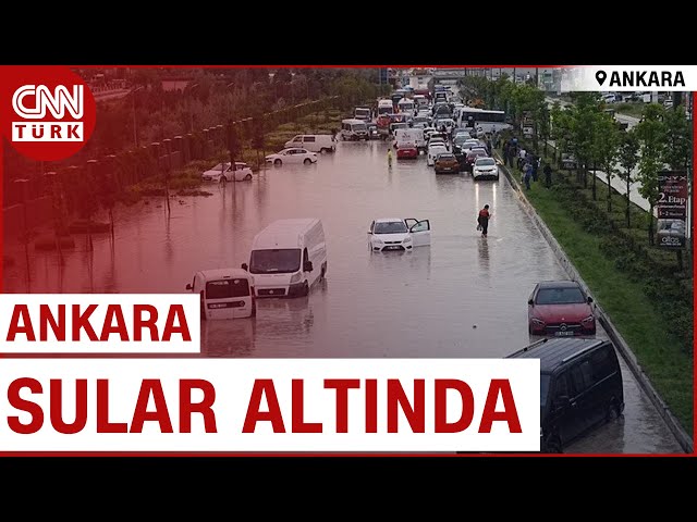 ⁣Sıcak Gelişme | Ankara'da Sağanak, Sele Döndü! Yüzlerce Araç Su Altında Kaldı...