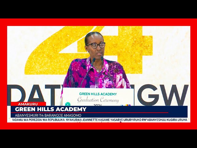 ⁣Madamu Jeannette Kagame yibukije abize Green Hills Academy kugira uruhare mu iterambere ry’Igihugu