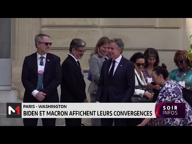 ⁣Paris - Washington: Biden et Macron affichent leurs convergences