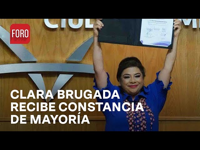 ⁣Clara Brugada recibe constancia de mayoría como jefa de gobierno electa de CDMX - Las Noticias