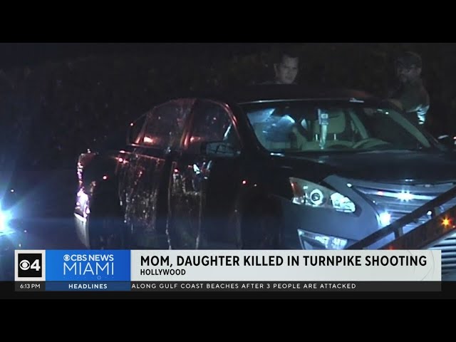 ⁣Mother and 4-year-old daughter killed in Florida Turnpike shooting in Hollywood