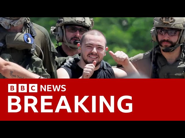 ⁣Israeli special forces rescue four hostages in Gaza daytime raid | BBC News