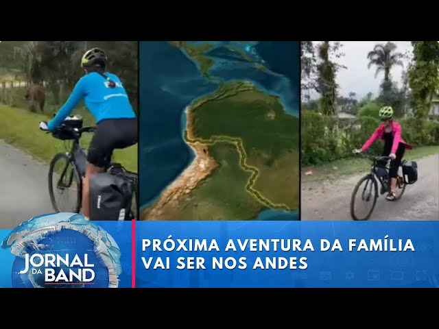 ⁣Família percorre a América do Sul de bike | Jornal da Band