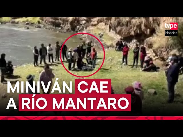 Junín: miniván cae al río Mataro tras accidente en carretera Central