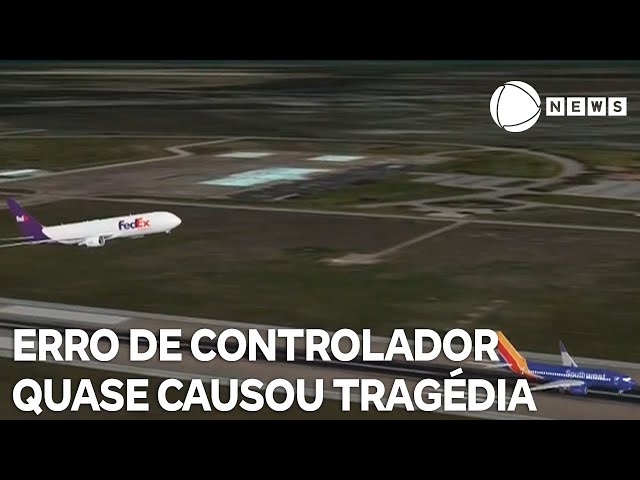 ⁣Erro de controlador fez aviões ficarem 60 metros de bater, conclui investigações