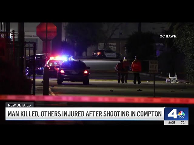 ⁣Gunman shoots 6 people, killing one of them, at Compton party