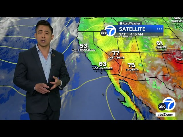 ⁣SoCal will see cooler temperatures, a few clouds Saturday