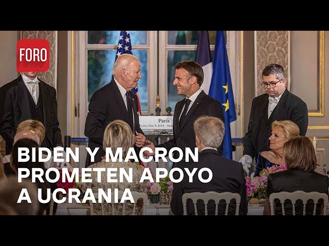 ⁣Biden y Macron aseguran apoyo a Ucrania en reunión en París - Las Noticias