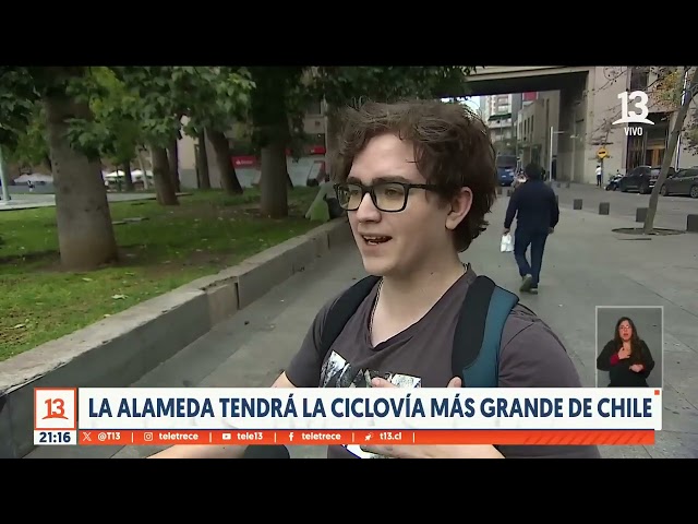 ⁣La Alameda tendrá la ciclovía más grande de Chile