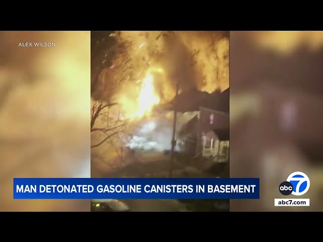⁣House explosion in northern Virginia was caused by man igniting gasoline, authorities say