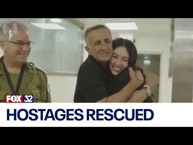 ⁣Four Israeli hostages rescued after being held in Gaza for 8 months