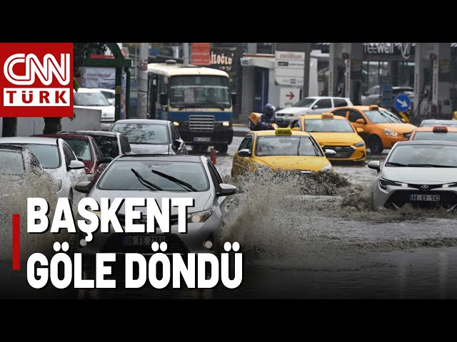 ⁣Ankara'da Sağanak Hayatı Felç Etti! Su Baskınlarının Yaşandığı Başkent'te Son Durum...