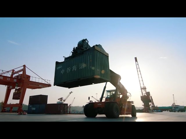 ⁣GLOBALink | Inland river port in China's Henan transforms into shipping hub