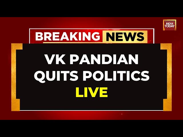 ⁣LIVE | VK Pandian Quits Politics | Naveen Patnaik's Key Aide, Quits Politics After Odisha Resul