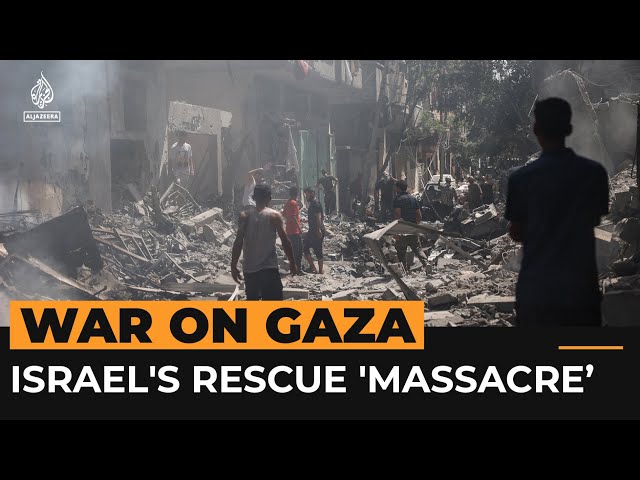 ⁣Israel's rescue of four captives kills hundreds of Palestinians in Gaza | Al Jazeera Newsfeed
