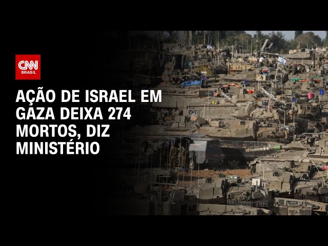 ⁣Ação de Israel em Gaza deixa 274 mortos, diz ministério | AGORA CNN