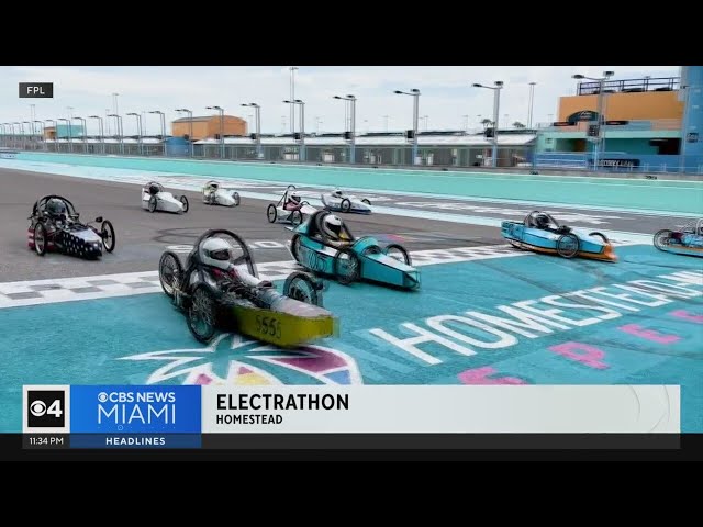 ⁣Miami-Dade students go electric go-kart racing at Electrathon in Homestead