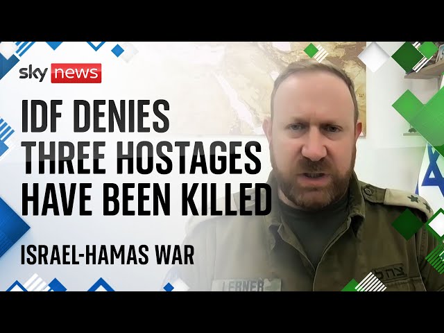 ⁣IDF spokesman denies three Israeli hostages were killed in rescue operation | Israel-Hamas war